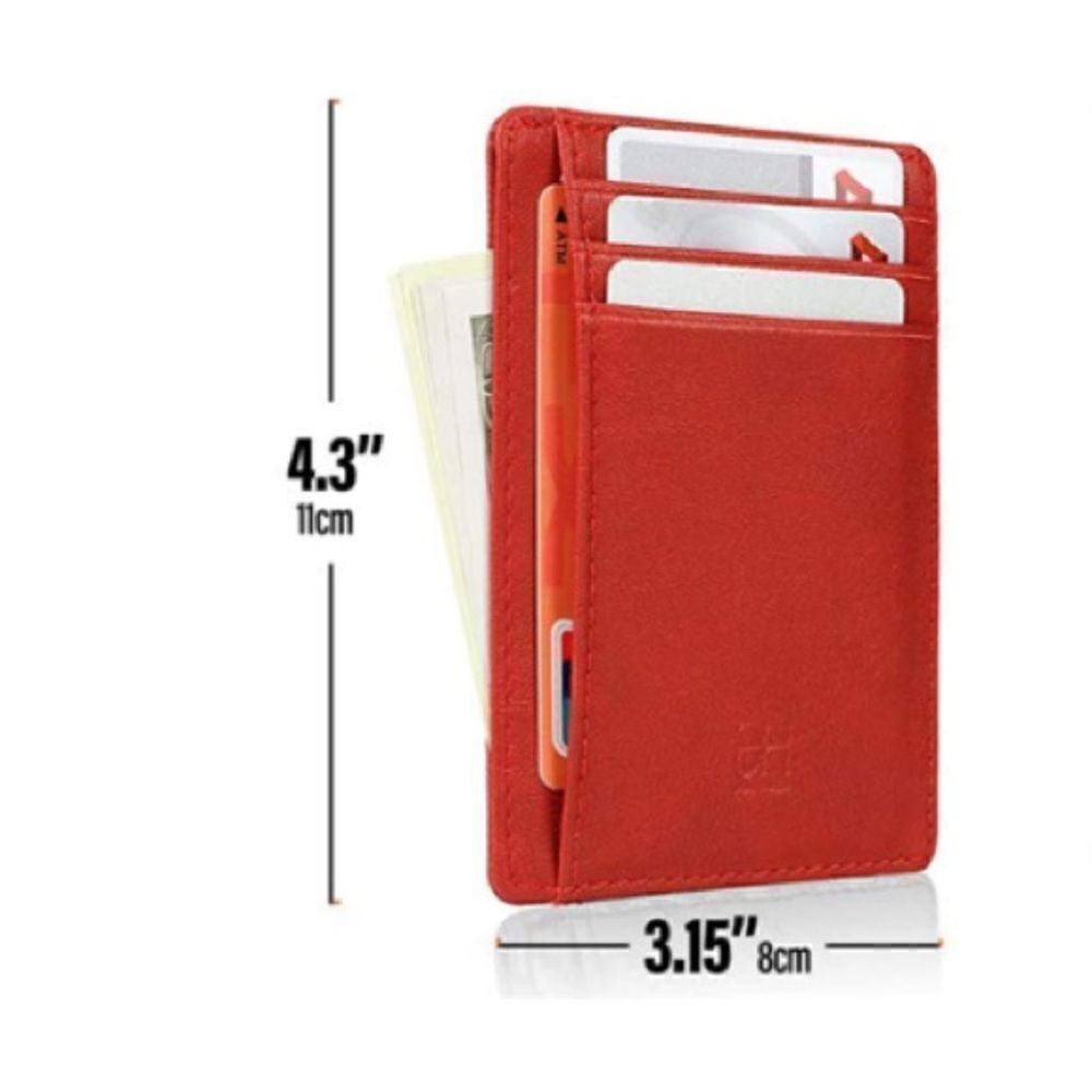 Leather Compact Card Holder Wallet - Picture 4 of 4